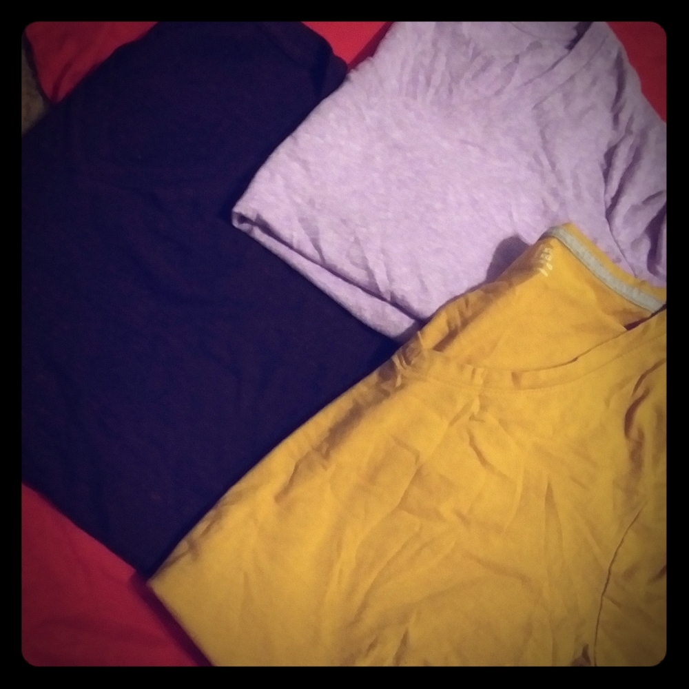 Bundle of 3 plain v neck shirts